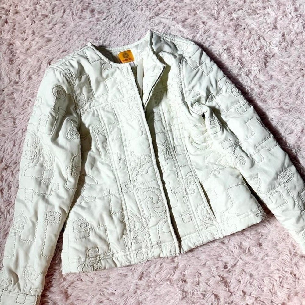 Cream Abstract Grandma Core Chic Sophisticated Shacket Womens 8 Quiet Luxury